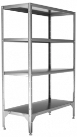 Стеллаж С-1,8*1,2*5/4 (1200*500*1800) оц СПЛб "Base" (полка цинк 4 шт.)