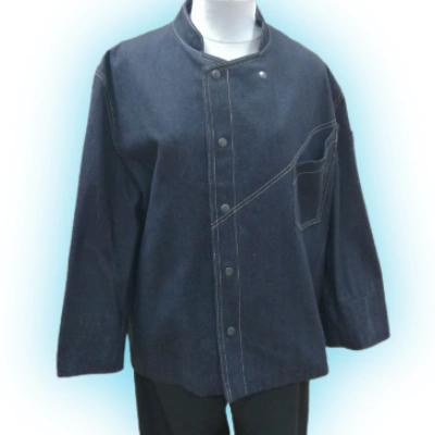 Куртка джинсовая черная на кнопках, спина сетка черная р.52 фото 2