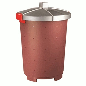 Бак с крышкой 45л бордо  фото 1